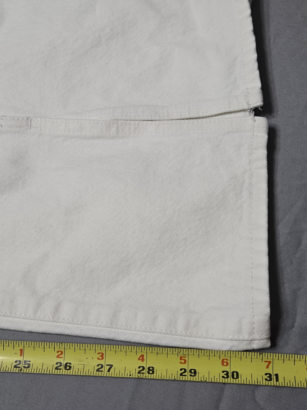 Madewell Sz 30 High-Rise Baggy Flare Cream Jeans - Picture 9 of 9